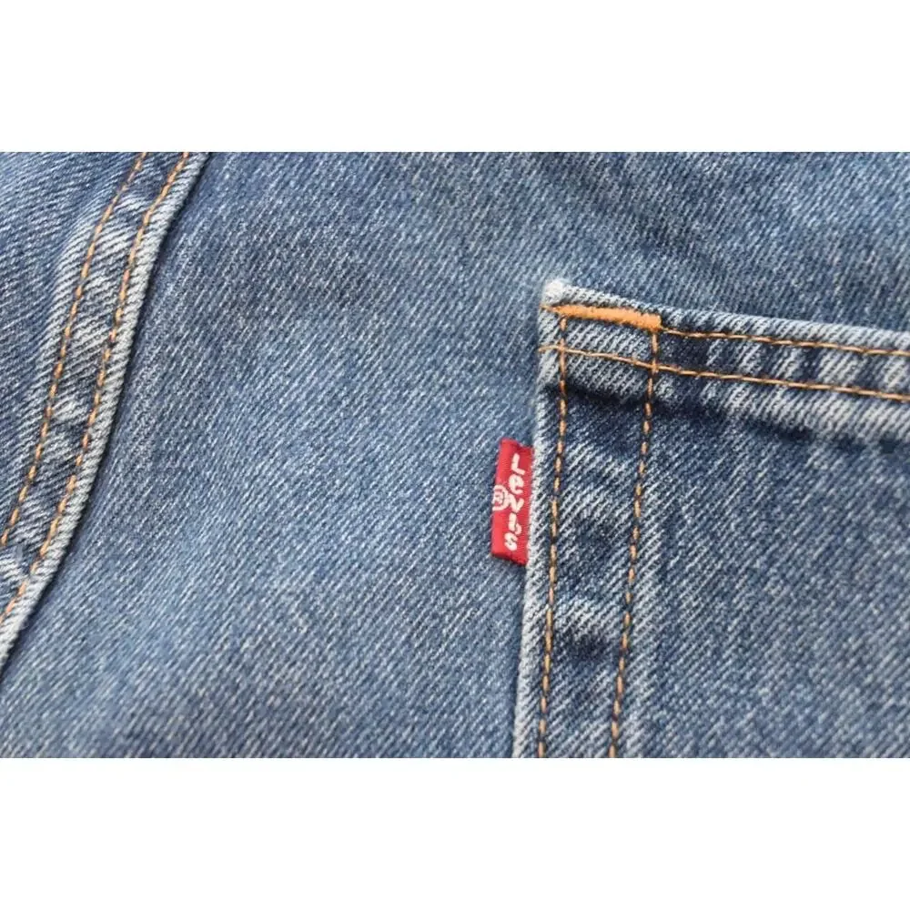 Levi's 550 Relaxed Fit Straight Rugged Blue Denim Jeans Mens‎ Size 42 x 32